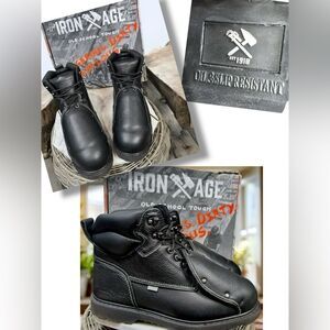 IRON AGE GROUNDBREAKER METATARSAL GUARD Leather Steel Toe Work Boots Size 11 W
